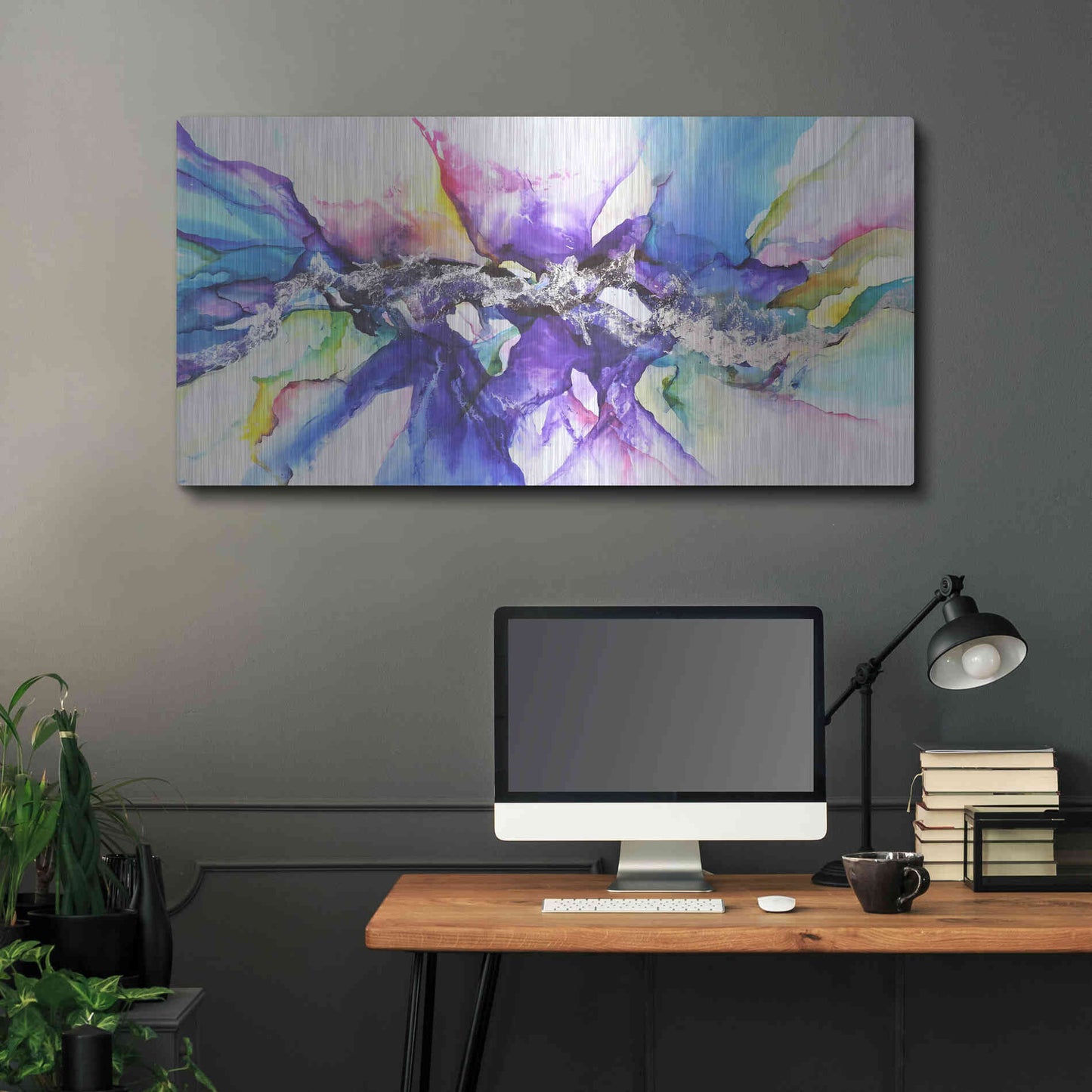 Luxe Metal Art 'Moncada' by Leticia Herrera, Metal Wall Art,48x24