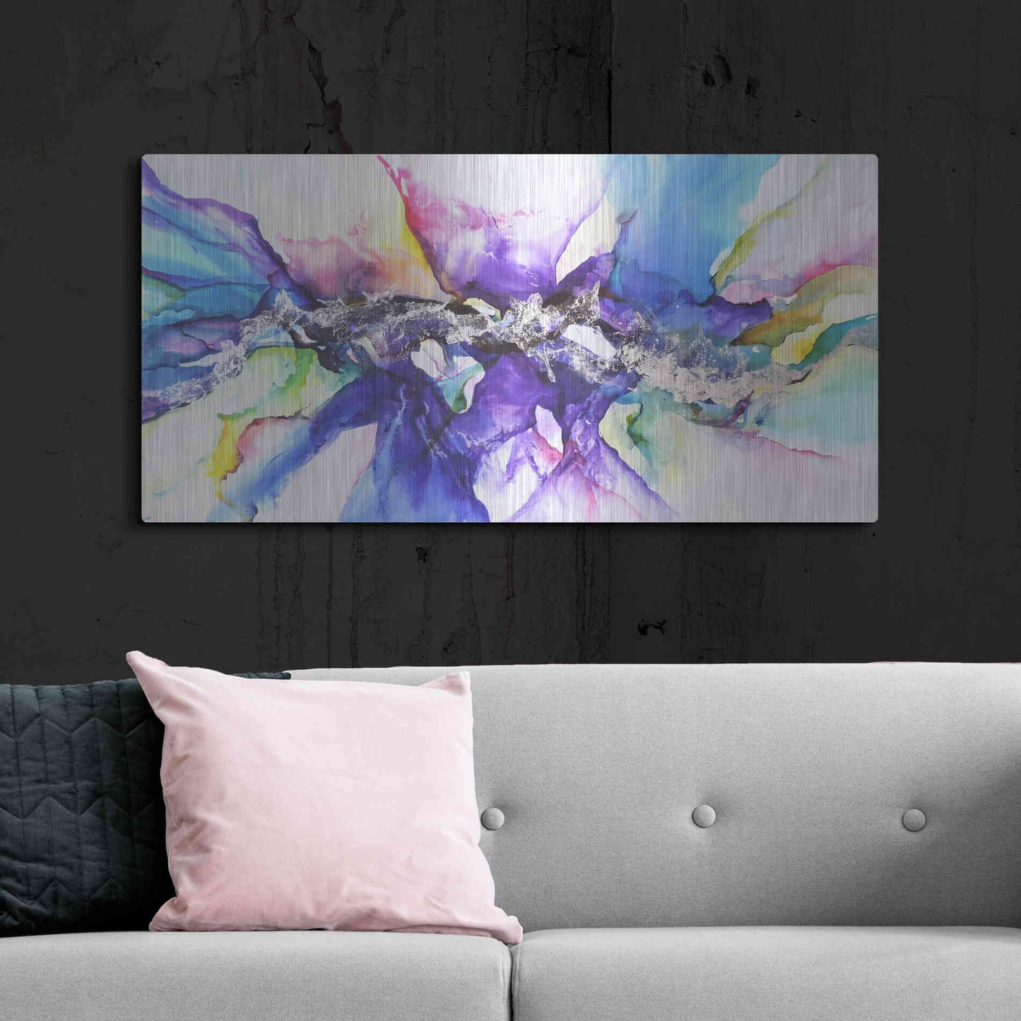 Luxe Metal Art 'Moncada' by Leticia Herrera, Metal Wall Art,48x24
