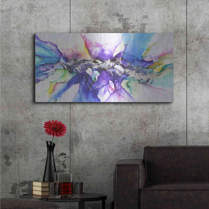 Luxe Metal Art 'Moncada' by Leticia Herrera, Metal Wall Art,48x24