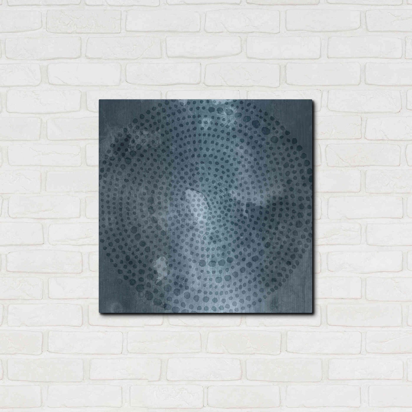 Luxe Metal Art 'Indigo Wheel I' by Chariklia Zarris, Metal Wall Art,24x24