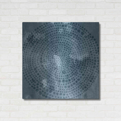 Luxe Metal Art 'Indigo Wheel I' by Chariklia Zarris, Metal Wall Art,36x36