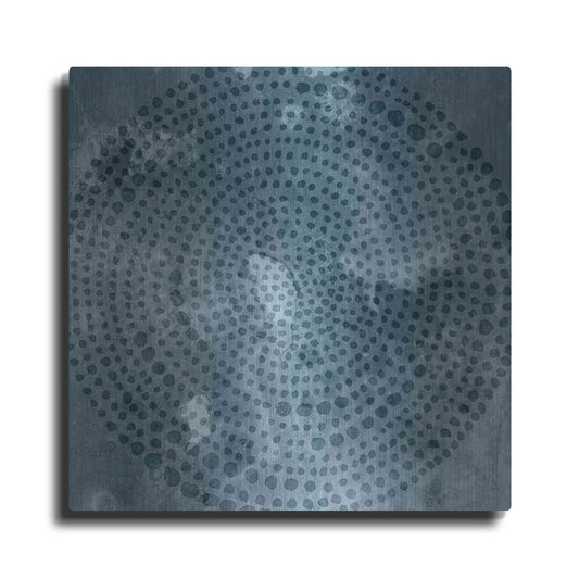 Luxe Metal Art 'Indigo Wheel I' by Chariklia Zarris, Metal Wall Art