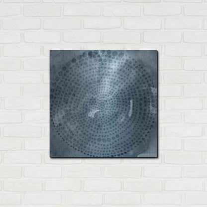 Luxe Metal Art 'Indigo Wheel II' by Chariklia Zarris, Metal Wall Art,24x24