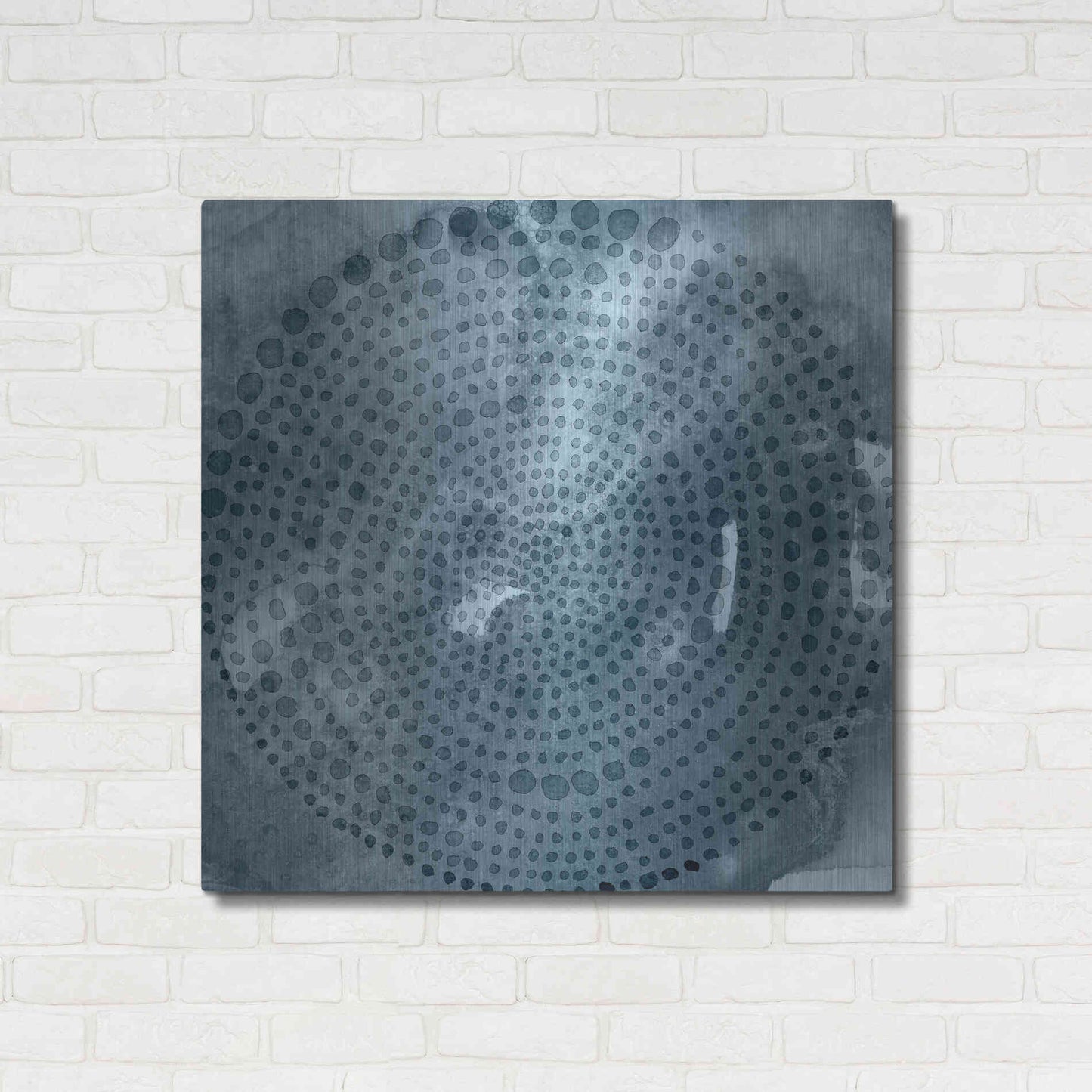 Luxe Metal Art 'Indigo Wheel II' by Chariklia Zarris, Metal Wall Art,36x36