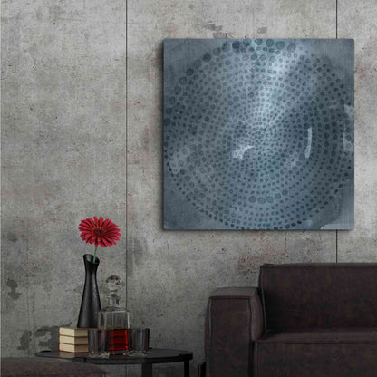 Luxe Metal Art 'Indigo Wheel II' by Chariklia Zarris, Metal Wall Art,36x36