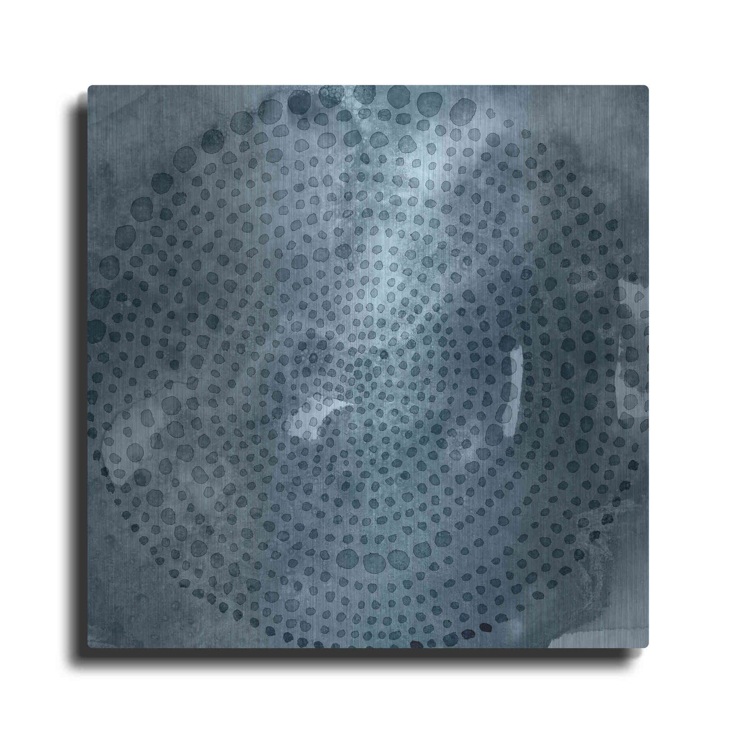 Luxe Metal Art 'Indigo Wheel II' by Chariklia Zarris, Metal Wall Art