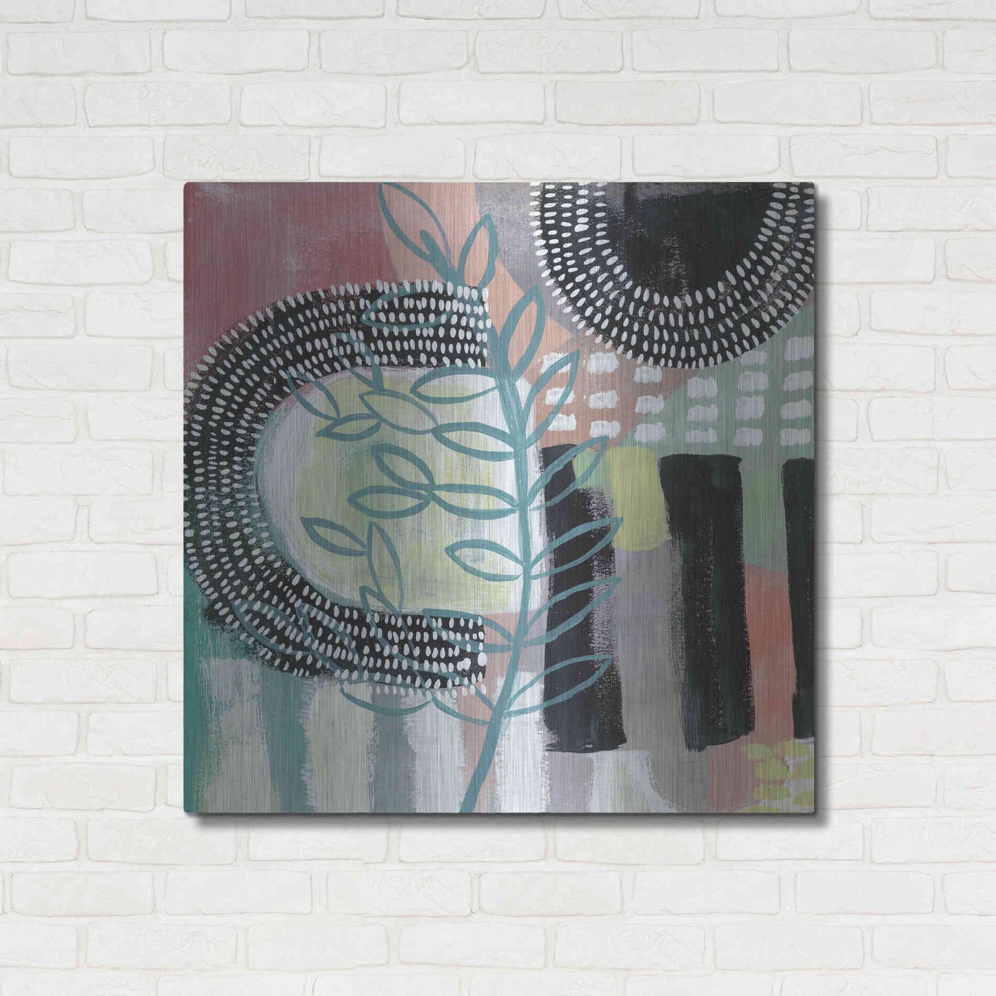 Luxe Metal Art 'Ticker Tape II' by Chariklia Zarris, Metal Wall Art,36x36