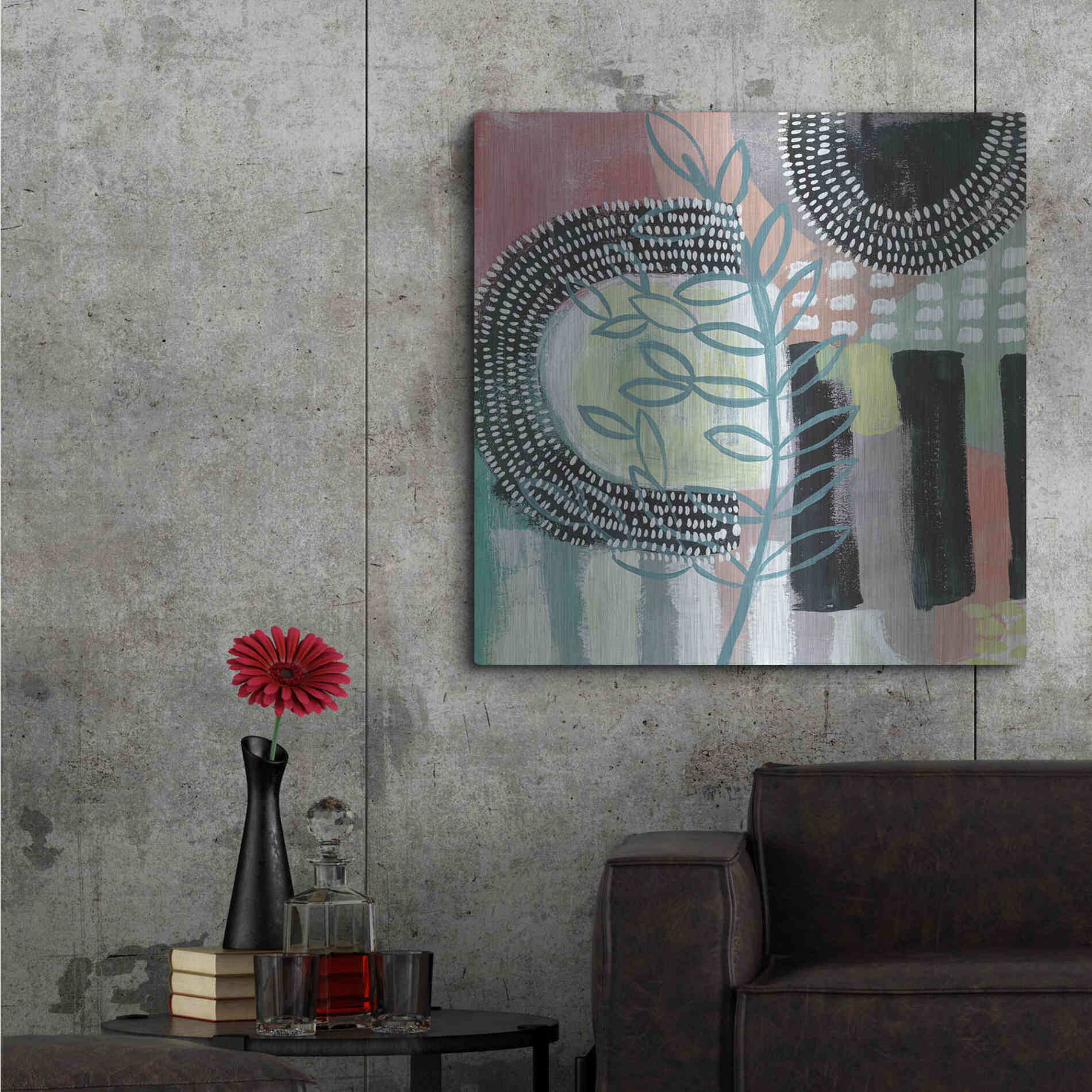 Luxe Metal Art 'Ticker Tape II' by Chariklia Zarris, Metal Wall Art,36x36