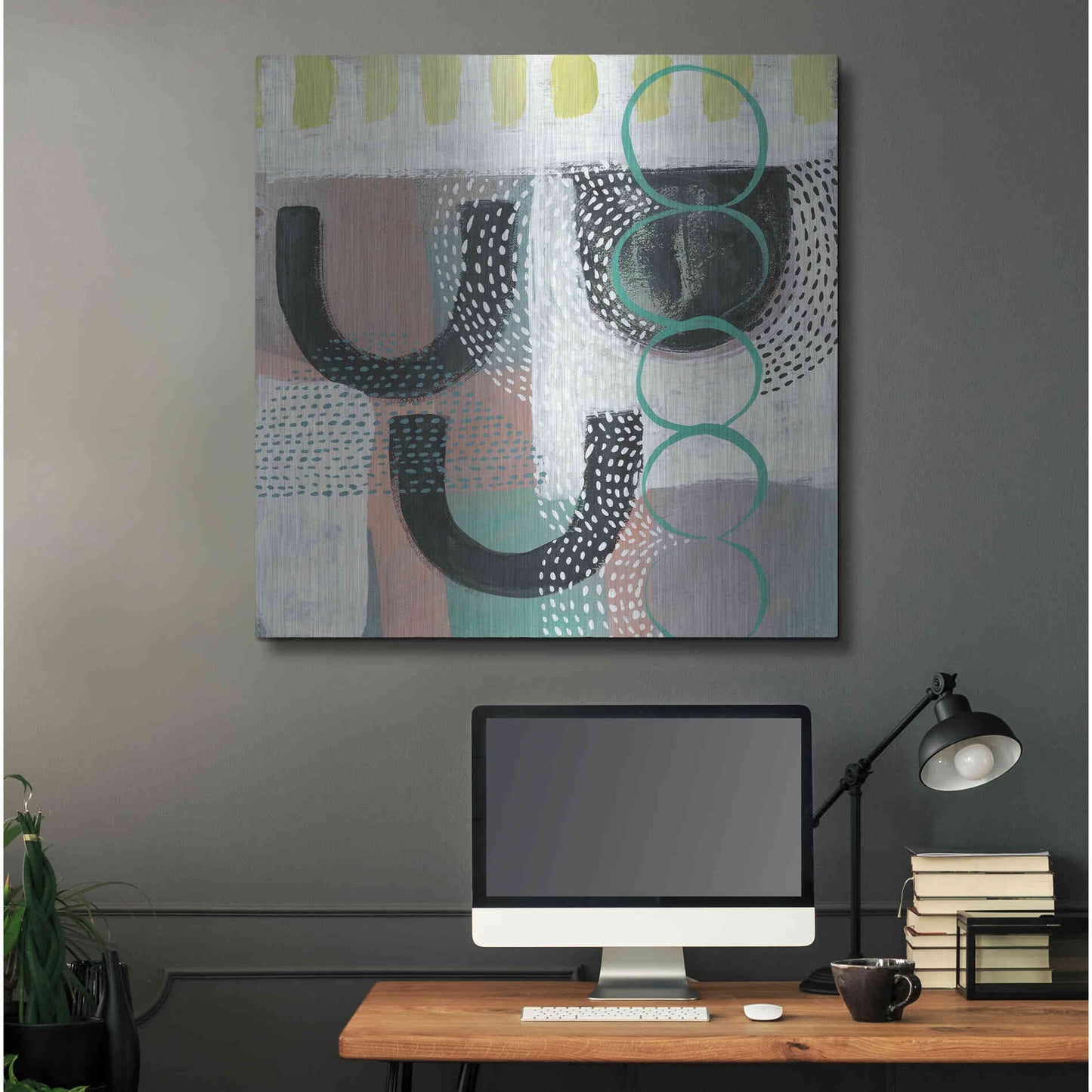 Luxe Metal Art 'Ticker Tape III' by Chariklia Zarris, Metal Wall Art,36x36