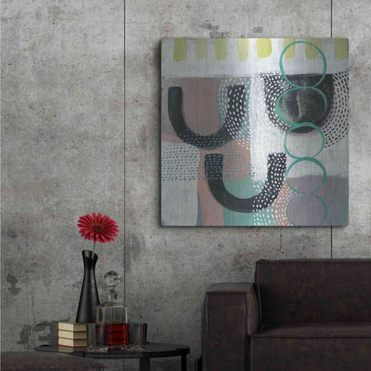 Luxe Metal Art 'Ticker Tape III' by Chariklia Zarris, Metal Wall Art,36x36