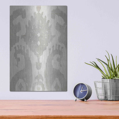 Luxe Metal Art 'Shadow Ikat V' by Chariklia Zarris, Metal Wall Art,12x16