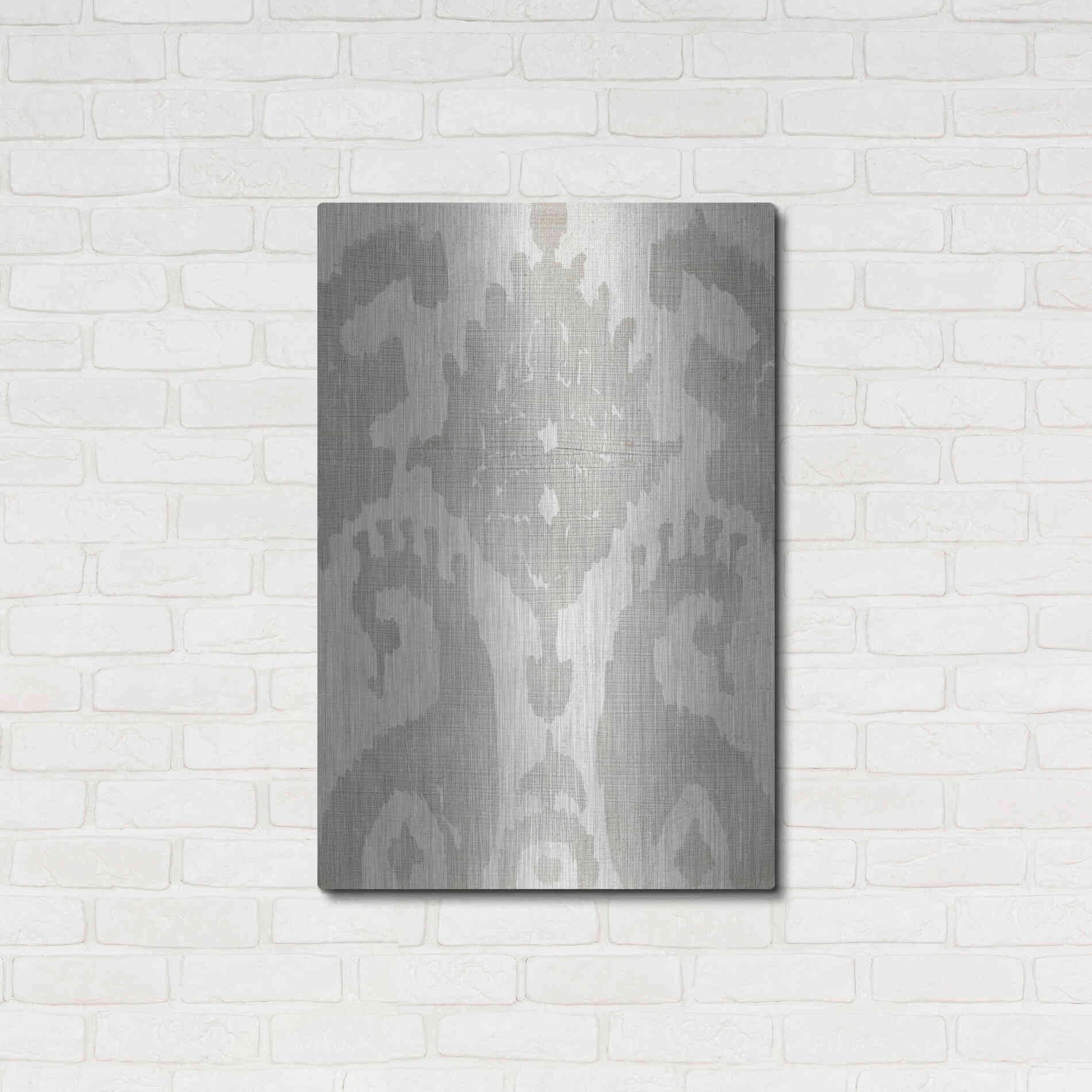 Luxe Metal Art 'Shadow Ikat V' by Chariklia Zarris, Metal Wall Art,24x36