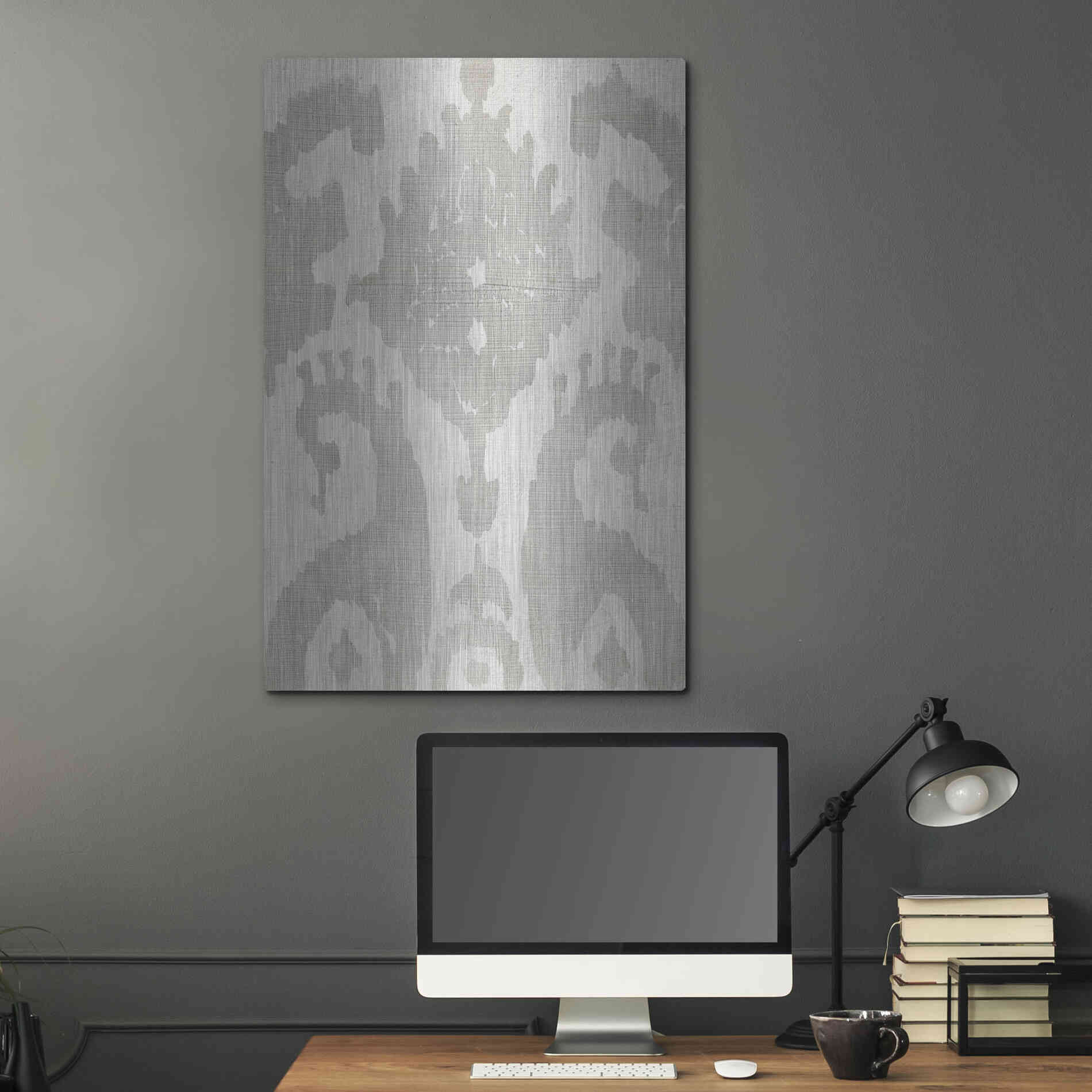 Luxe Metal Art 'Shadow Ikat V' by Chariklia Zarris, Metal Wall Art,24x36