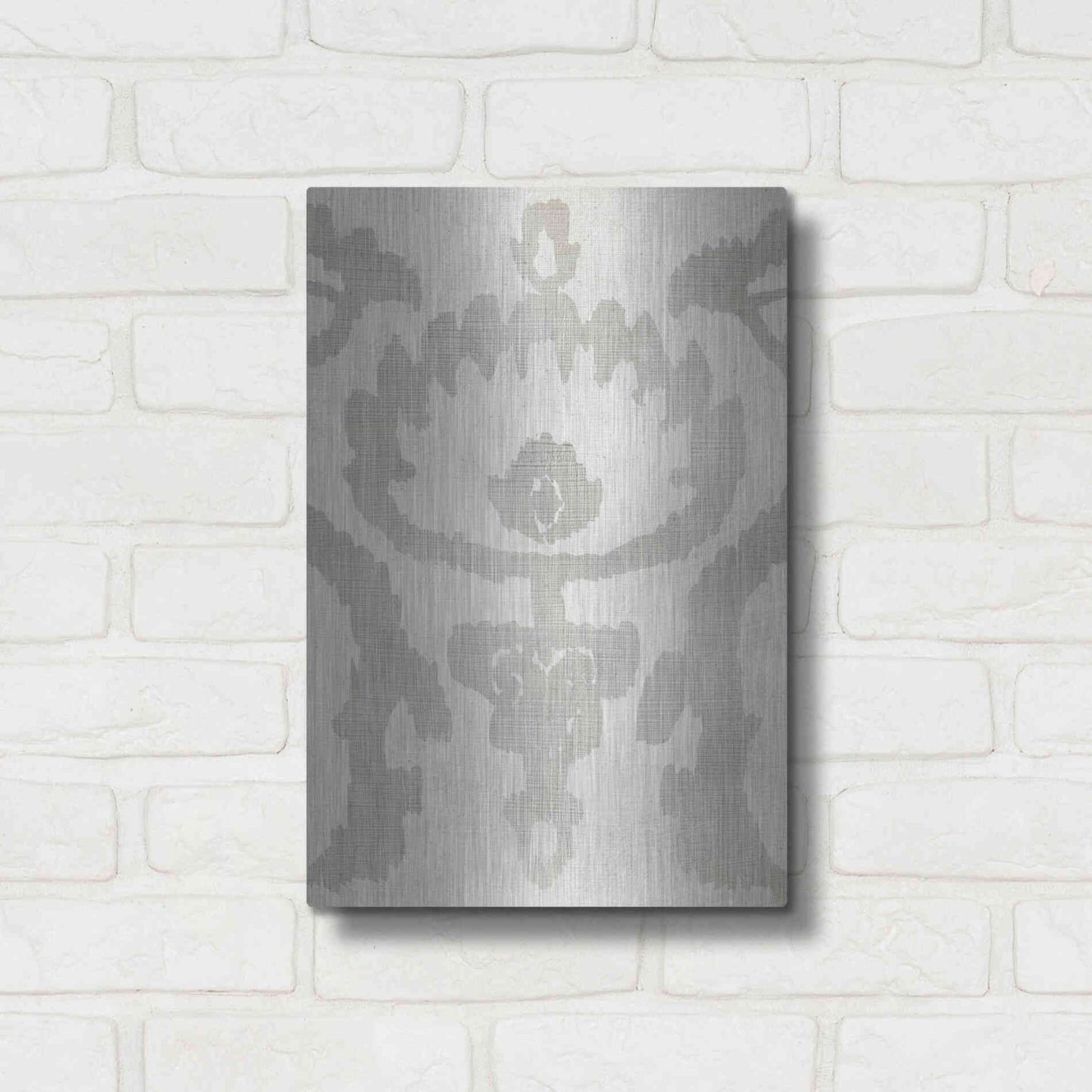 Luxe Metal Art 'Shadow Ikat VI' by Chariklia Zarris, Metal Wall Art,12x16