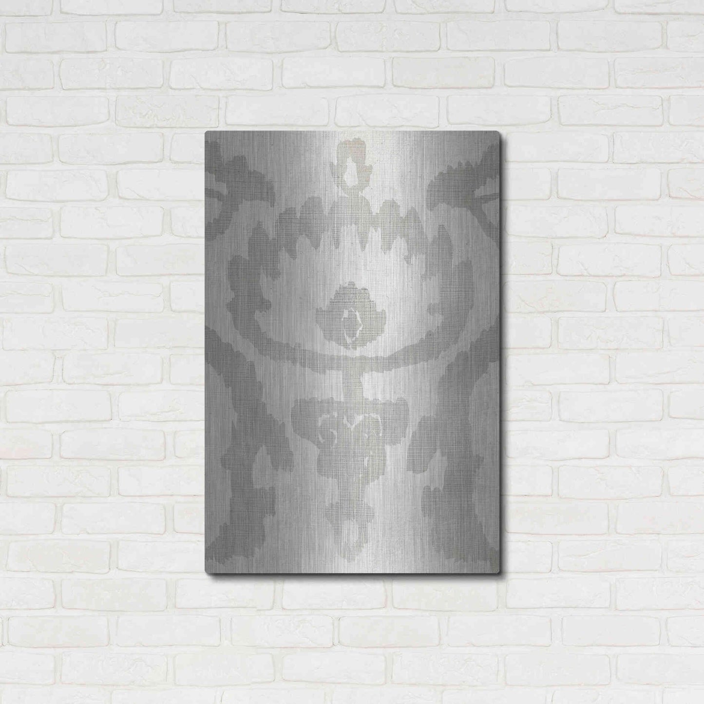 Luxe Metal Art 'Shadow Ikat VI' by Chariklia Zarris, Metal Wall Art,24x36