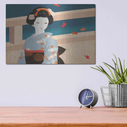 Luxe Metal Art 'Momiji' by Sai Tamiya, Metal Wall Art,16x12