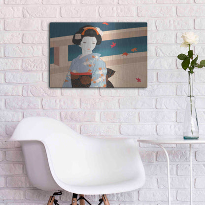 Luxe Metal Art 'Momiji' by Sai Tamiya, Metal Wall Art,24x16