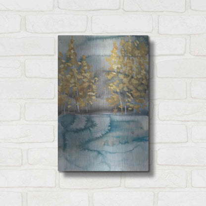 Luxe Metal Art 'Golden Trees II' by Chariklia Zarris, Metal Wall Art,12x16