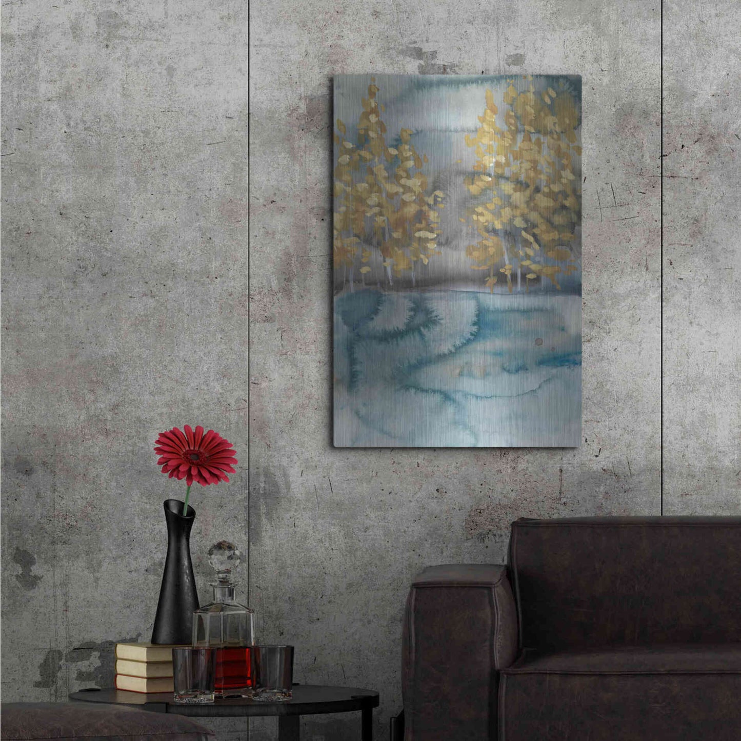 Luxe Metal Art 'Golden Trees II' by Chariklia Zarris, Metal Wall Art,24x36