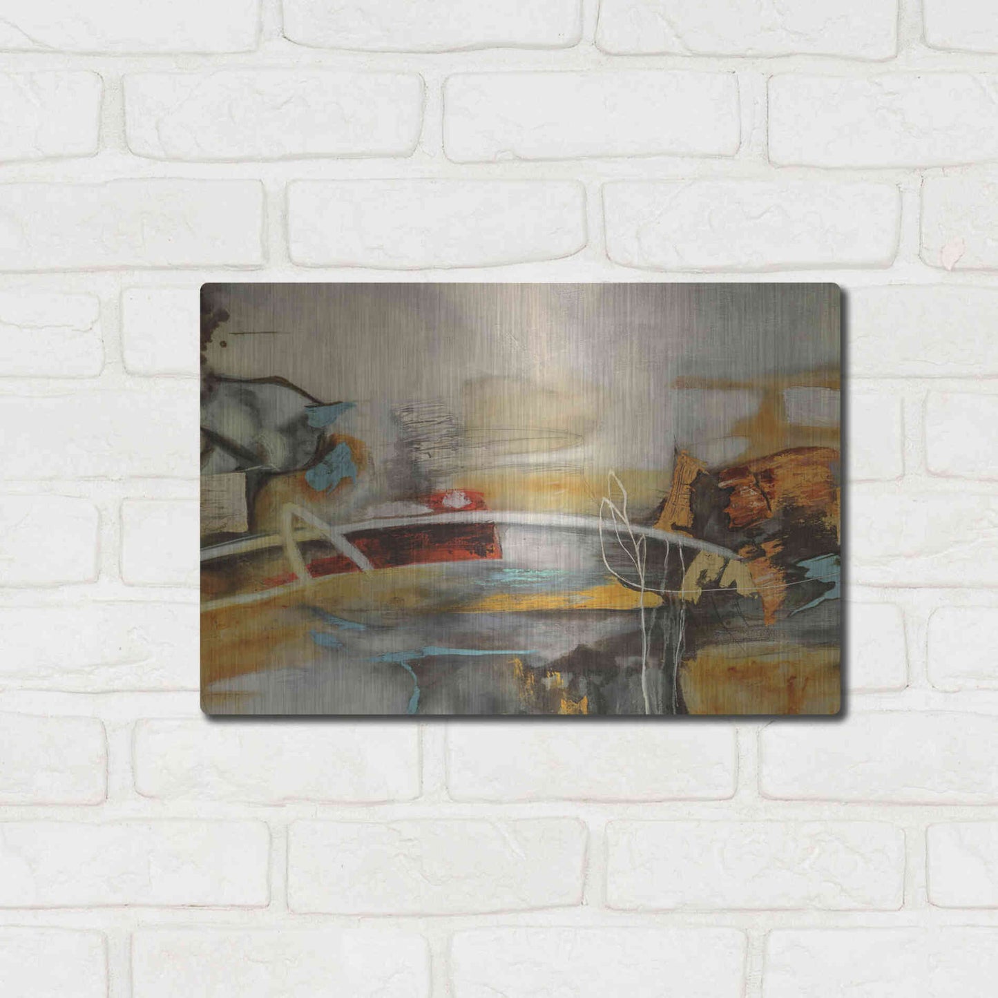 Luxe Metal Art 'Composicion I' by Gabriela Villarreal, Metal Wall Art,16x12