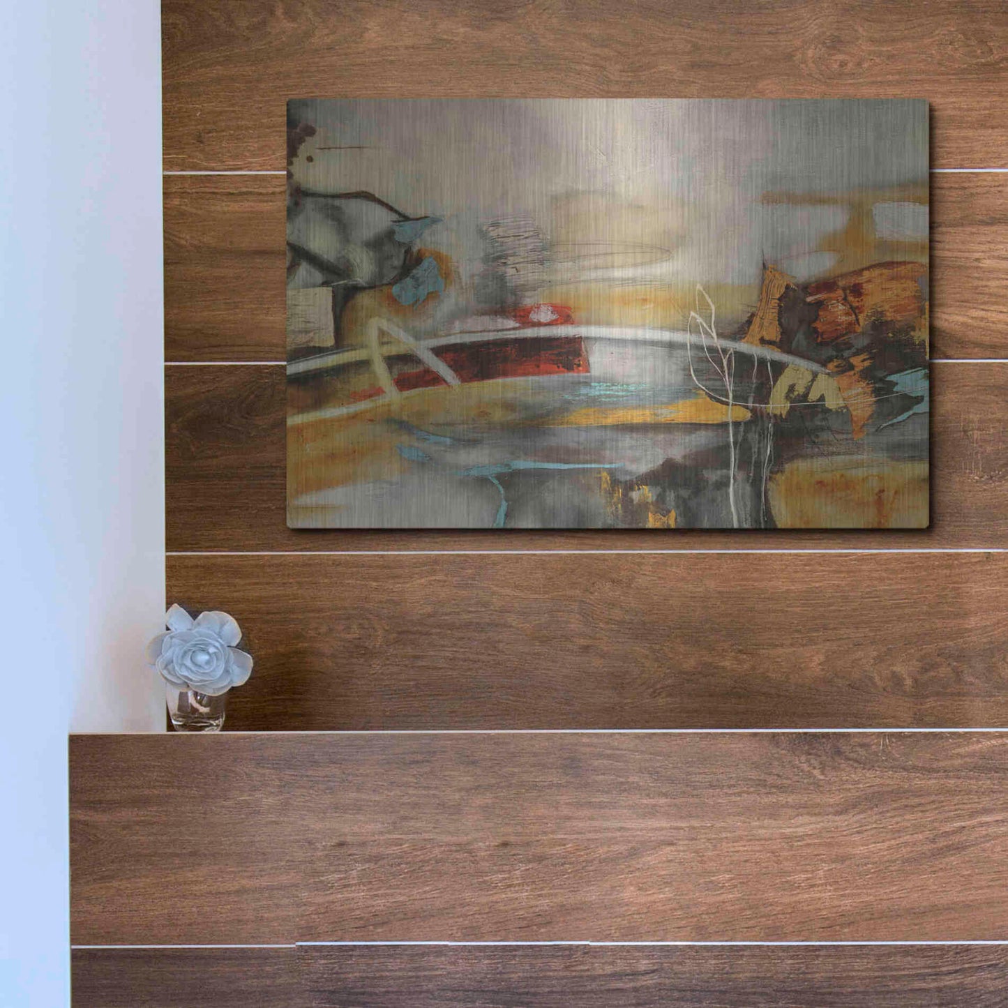 Luxe Metal Art 'Composicion I' by Gabriela Villarreal, Metal Wall Art,16x12