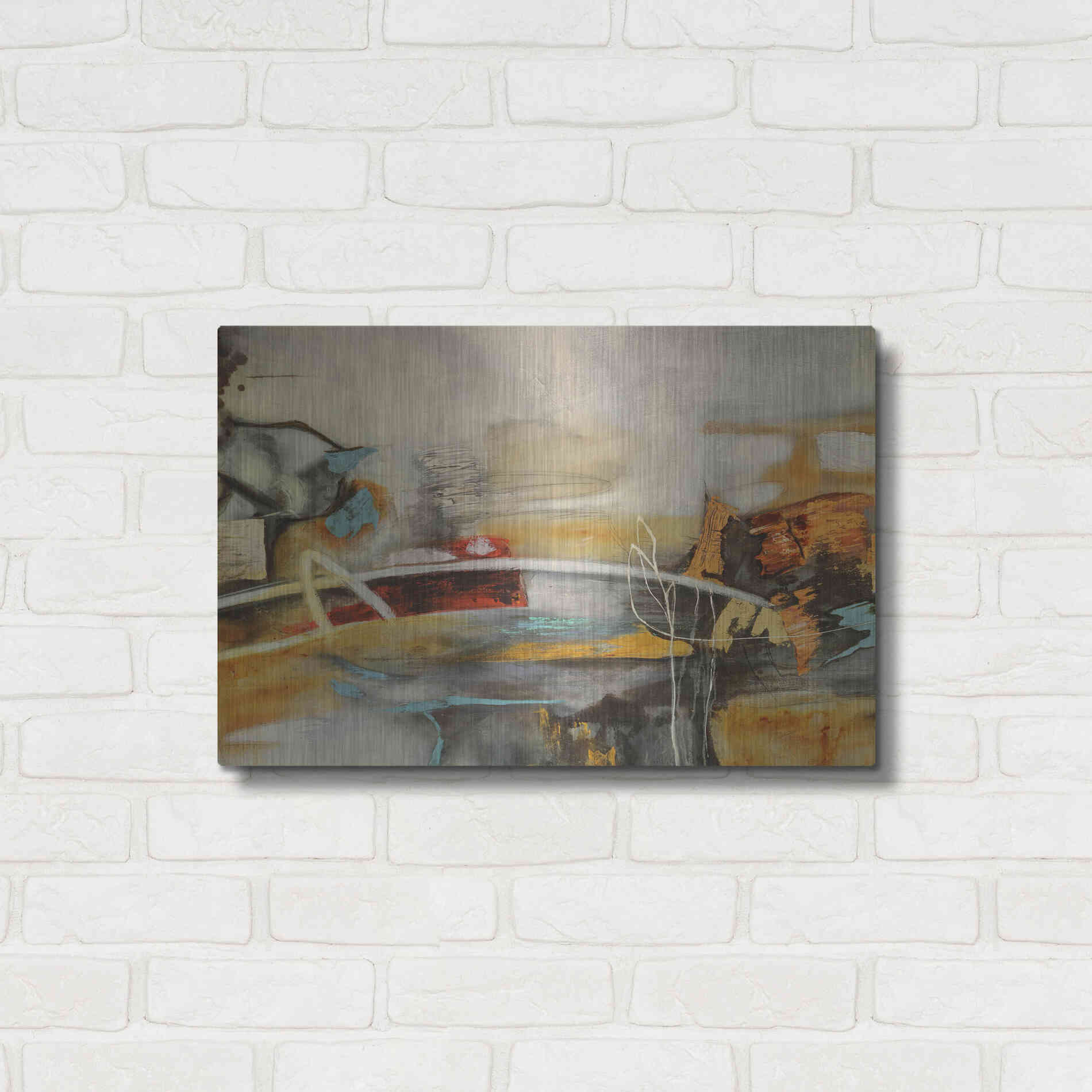 Luxe Metal Art 'Composicion I' by Gabriela Villarreal, Metal Wall Art,24x16