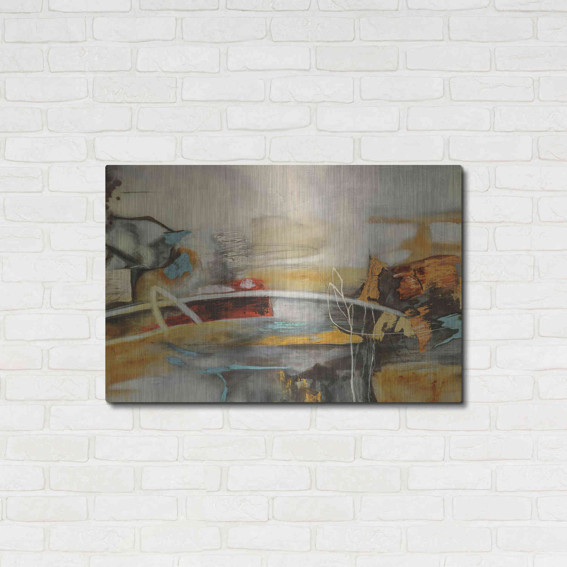 Luxe Metal Art 'Composicion I' by Gabriela Villarreal, Metal Wall Art,36x24