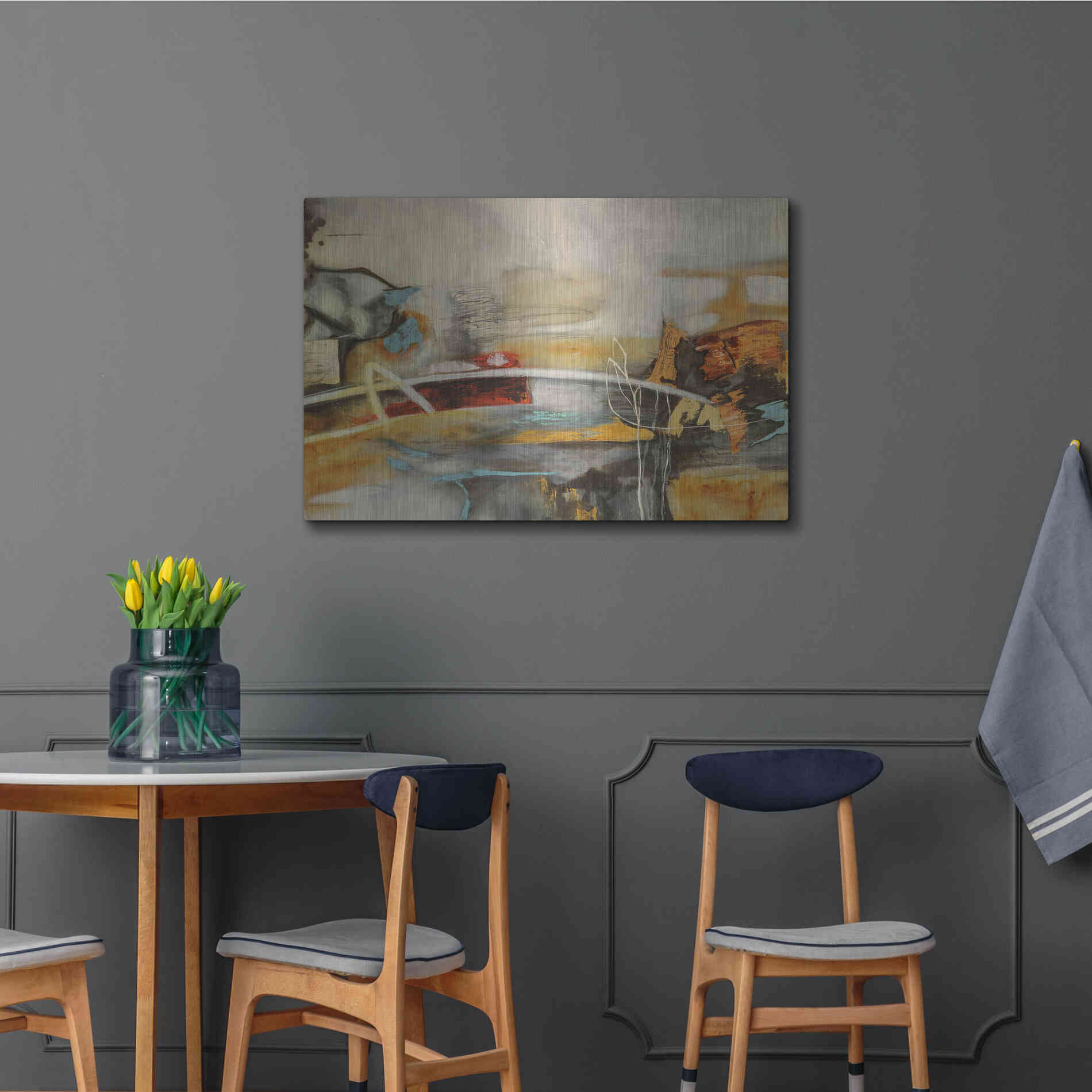 Luxe Metal Art 'Composicion I' by Gabriela Villarreal, Metal Wall Art,36x24