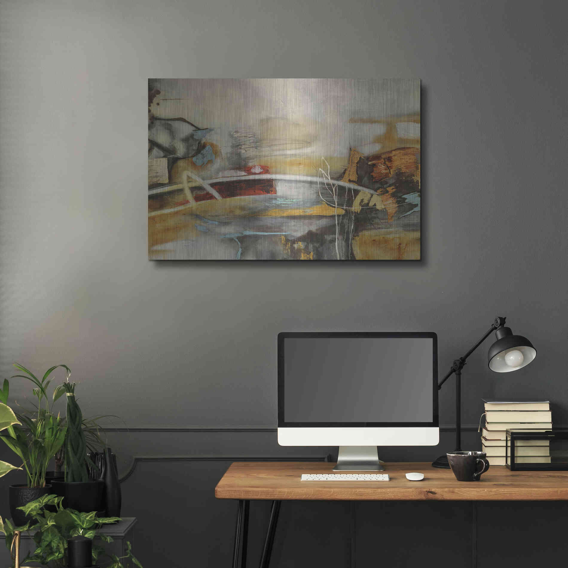 Luxe Metal Art 'Composicion I' by Gabriela Villarreal, Metal Wall Art,36x24