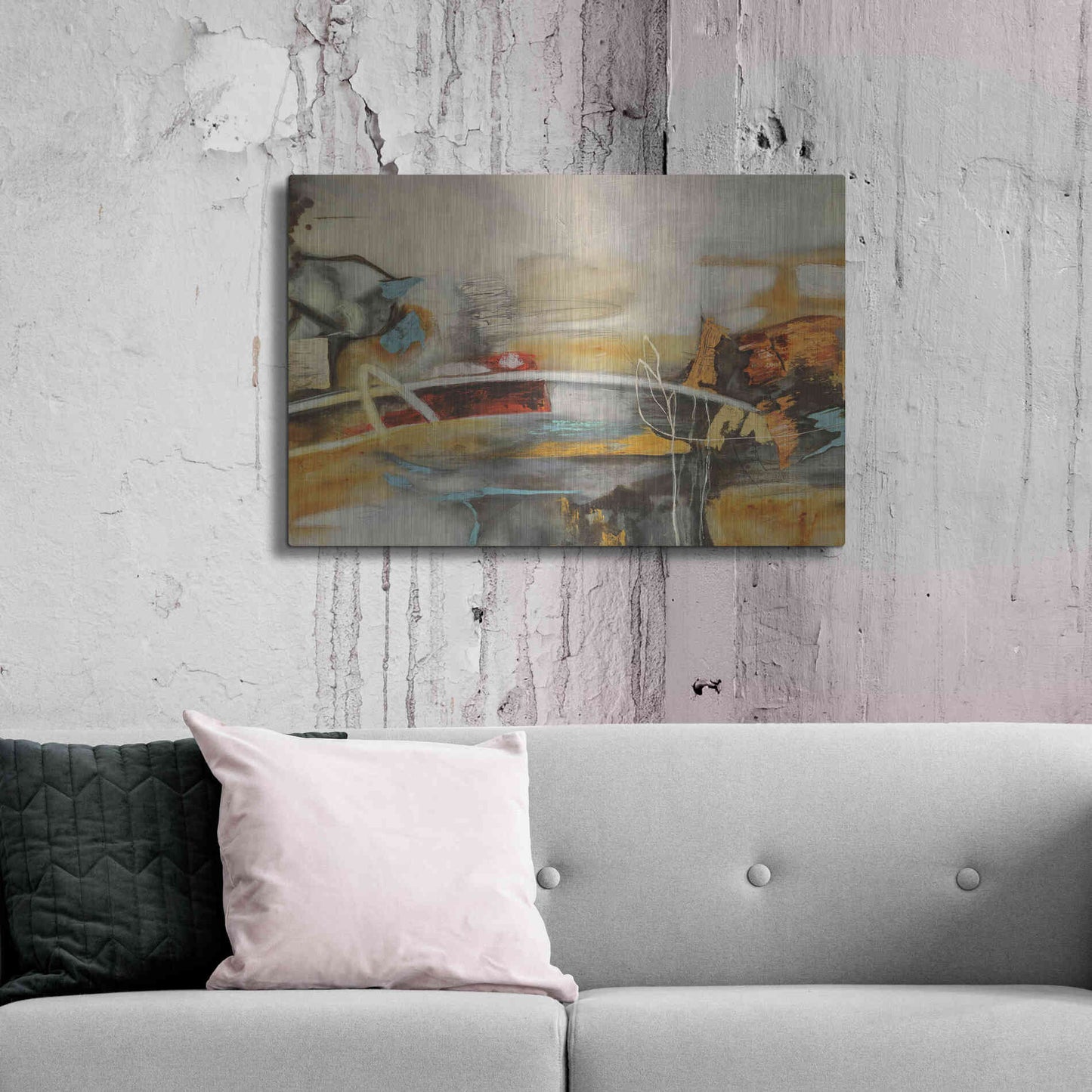 Luxe Metal Art 'Composicion I' by Gabriela Villarreal, Metal Wall Art,36x24