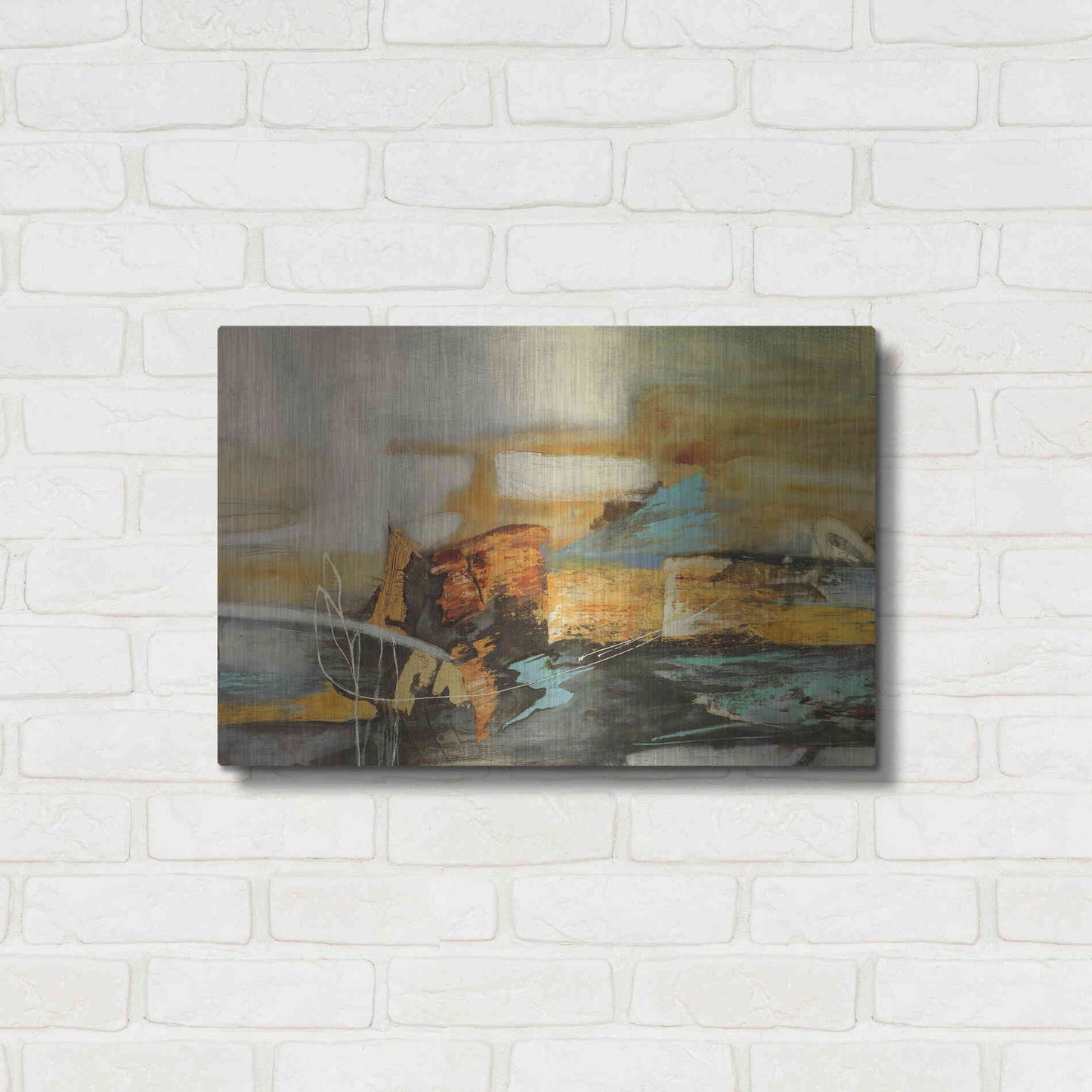 Luxe Metal Art 'Composicion II' by Gabriela Villarreal, Metal Wall Art,24x16