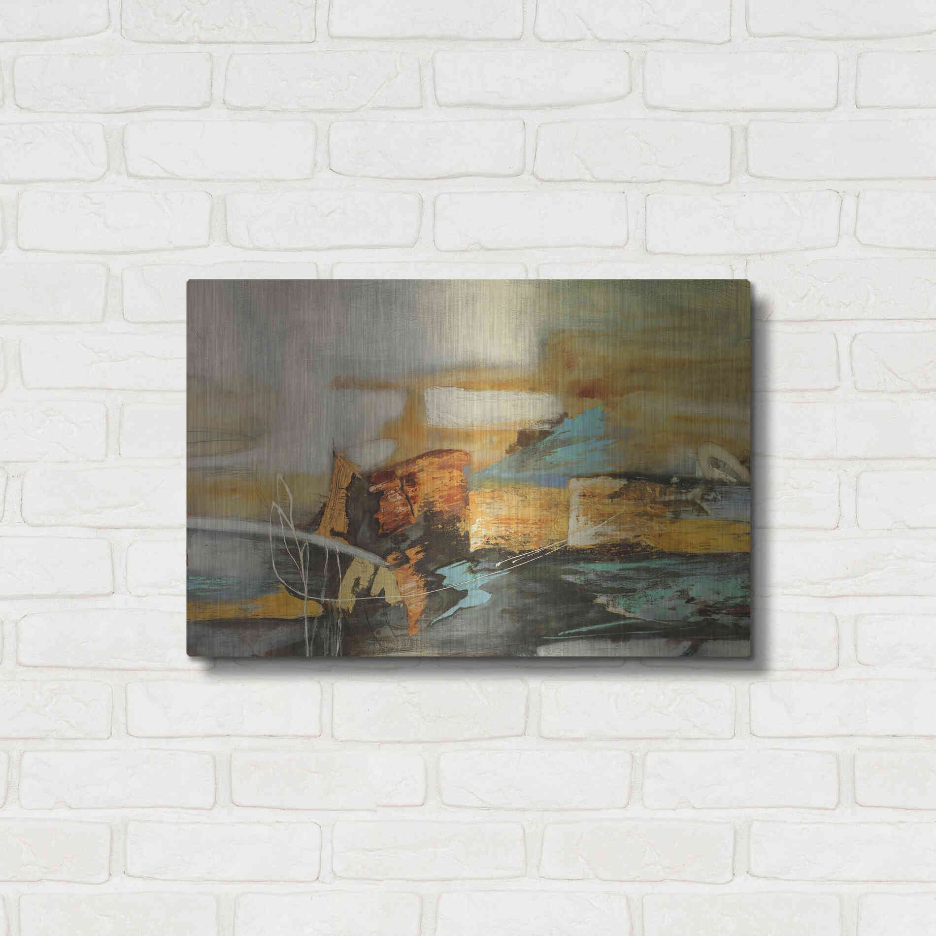 Luxe Metal Art 'Composicion II' by Gabriela Villarreal, Metal Wall Art,24x16