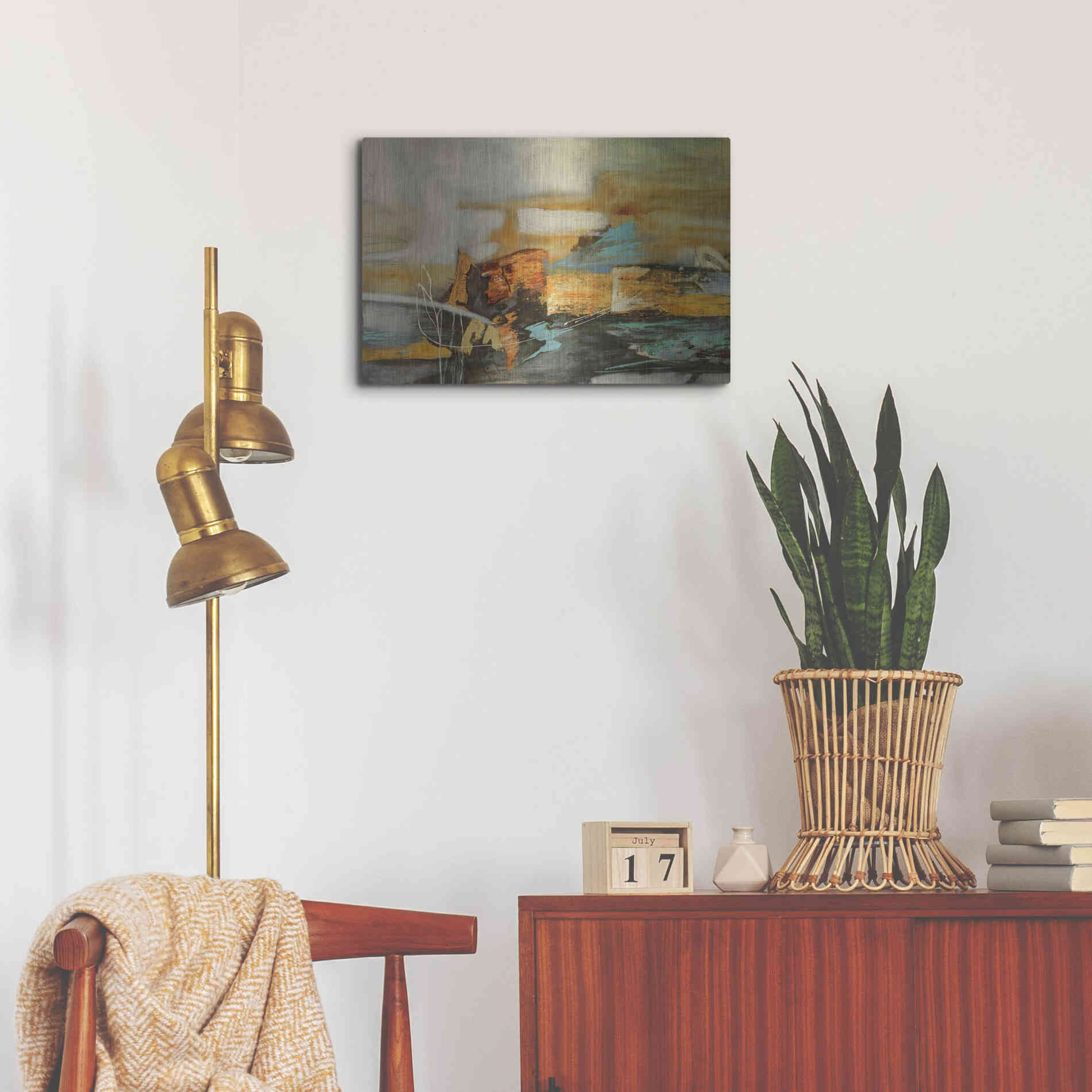 Luxe Metal Art 'Composicion II' by Gabriela Villarreal, Metal Wall Art,24x16