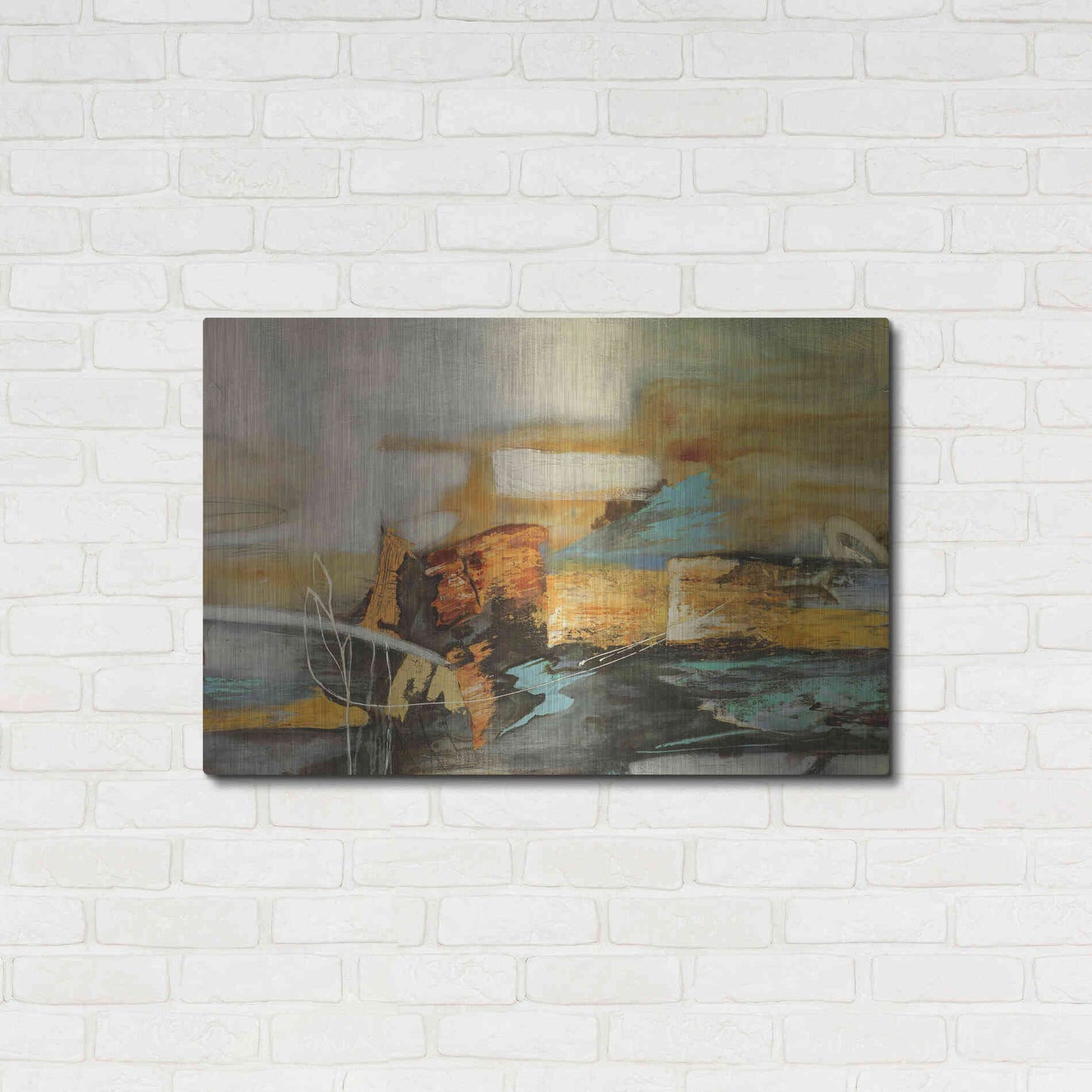 Luxe Metal Art 'Composicion II' by Gabriela Villarreal, Metal Wall Art,36x24