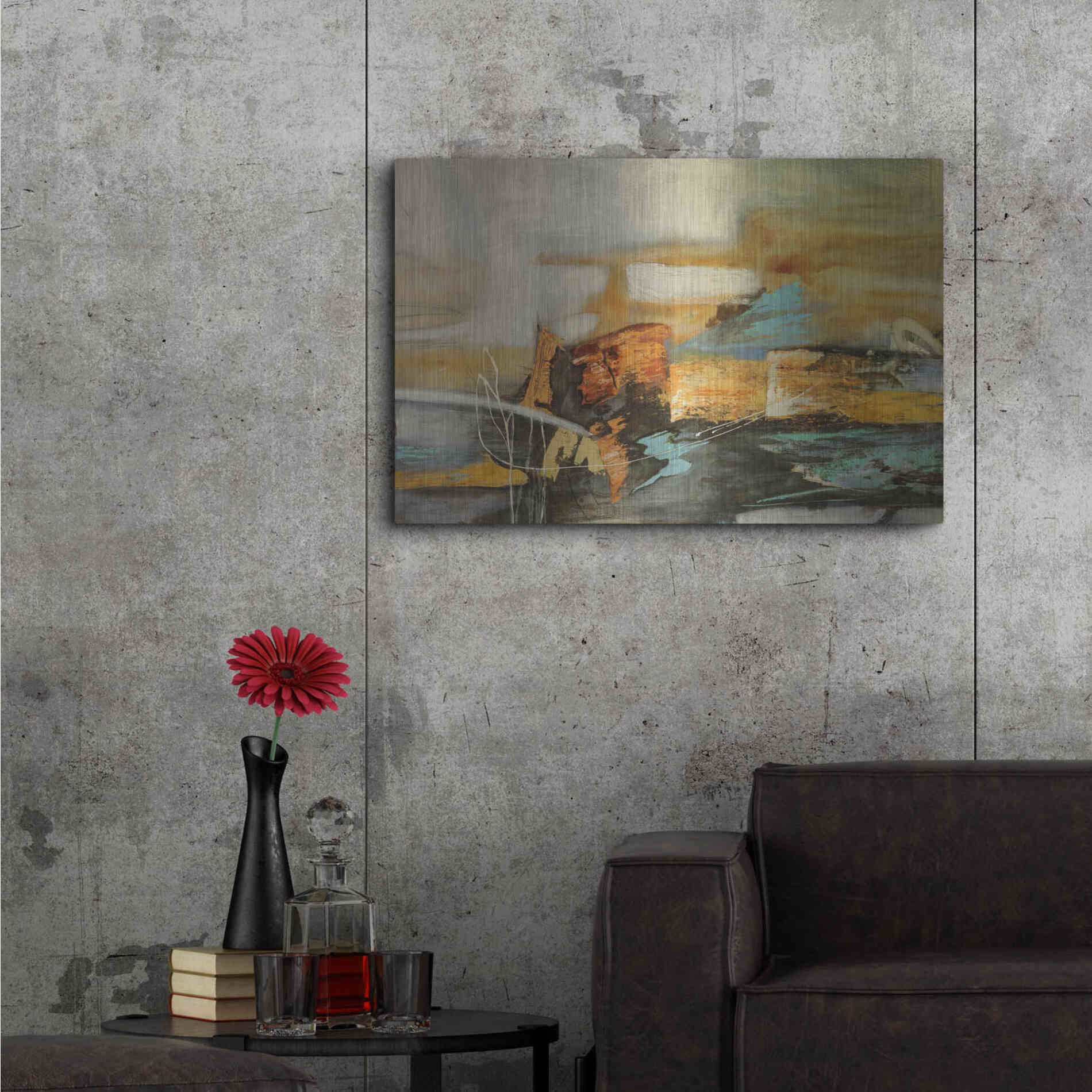 Luxe Metal Art 'Composicion II' by Gabriela Villarreal, Metal Wall Art,36x24