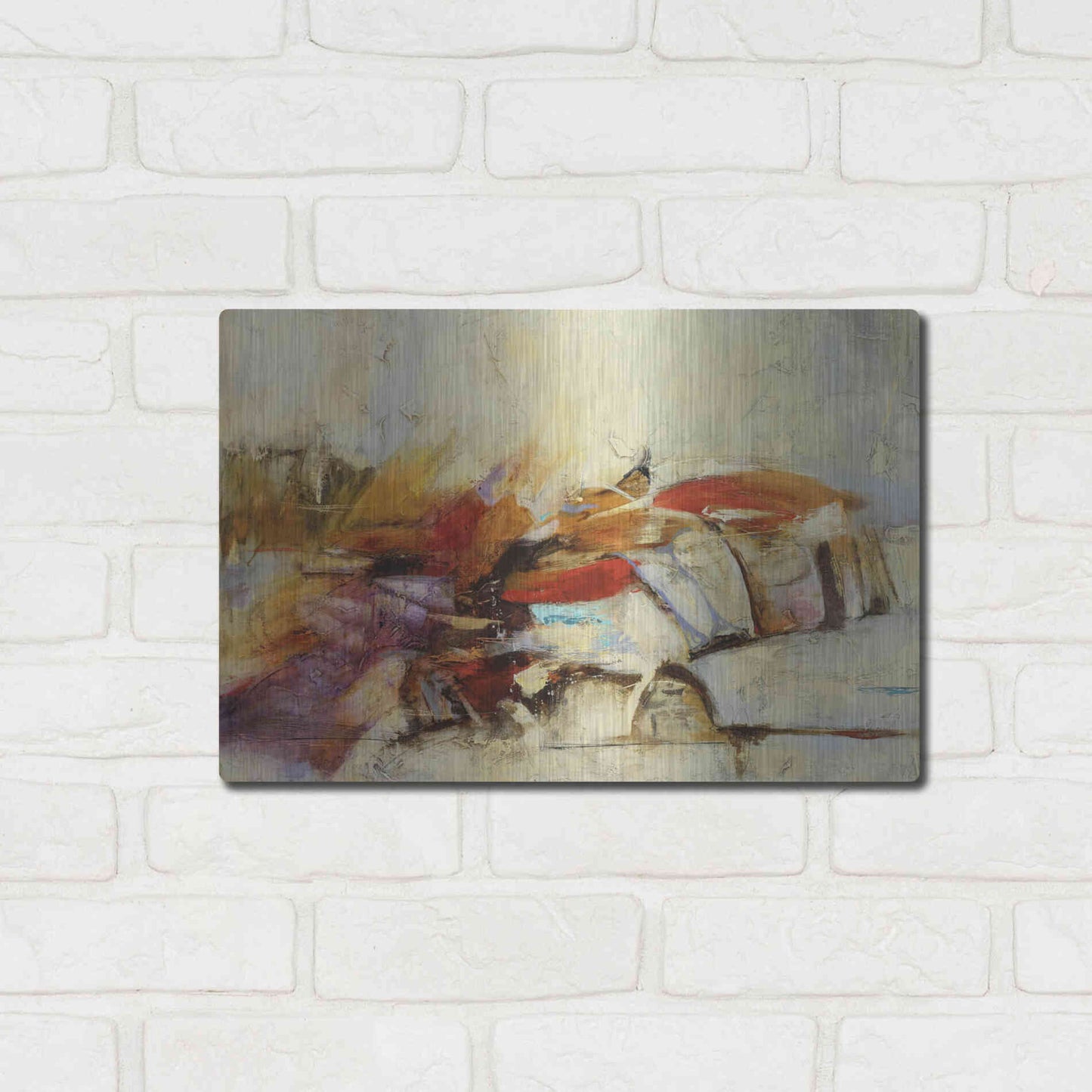 Luxe Metal Art 'Feteen I' by Gabriela Villarreal, Metal Wall Art,16x12