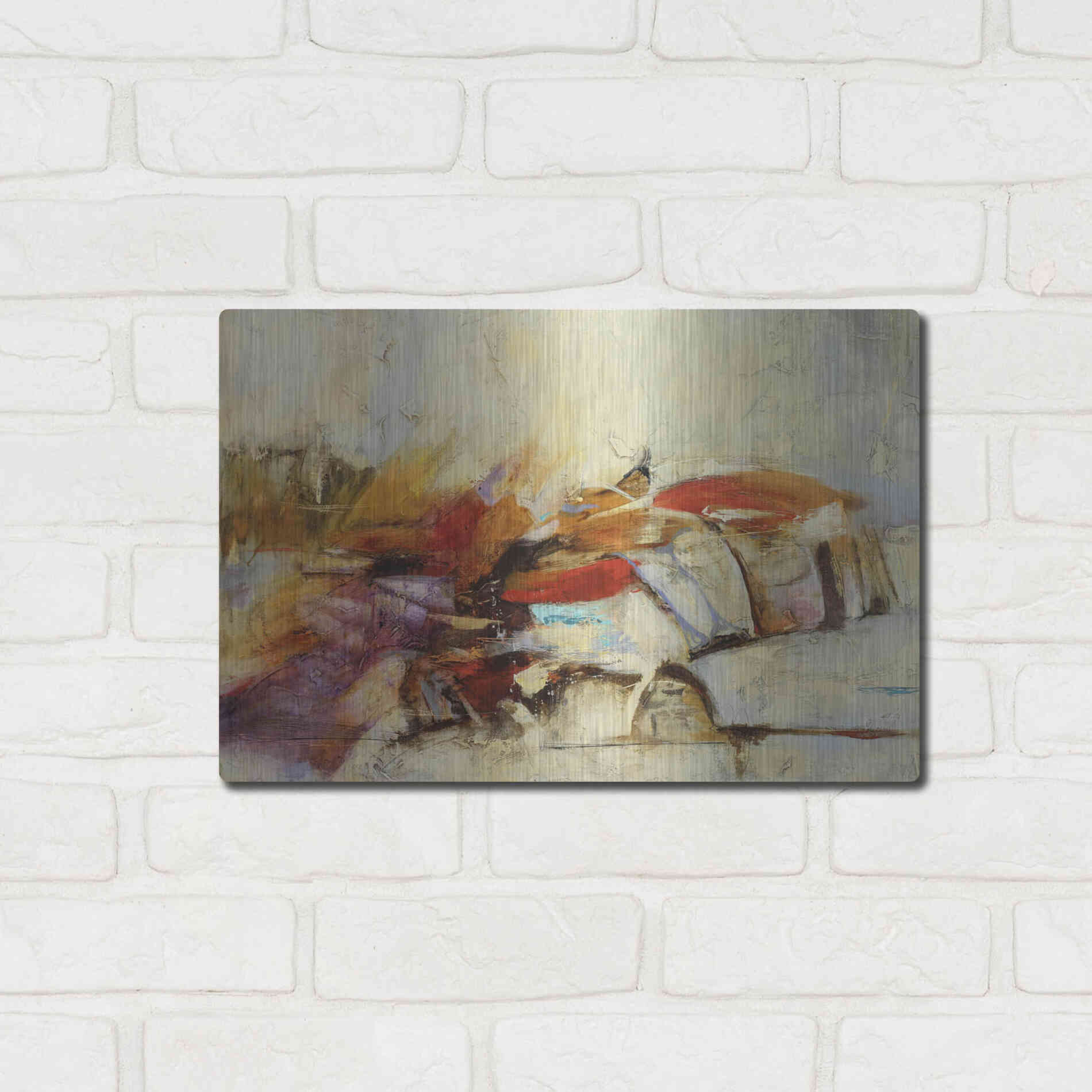 Luxe Metal Art 'Feteen I' by Gabriela Villarreal, Metal Wall Art,16x12