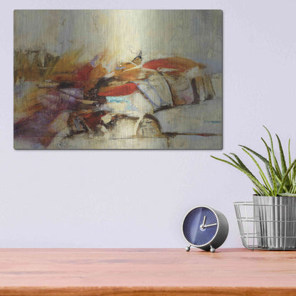 Luxe Metal Art 'Feteen I' by Gabriela Villarreal, Metal Wall Art,16x12