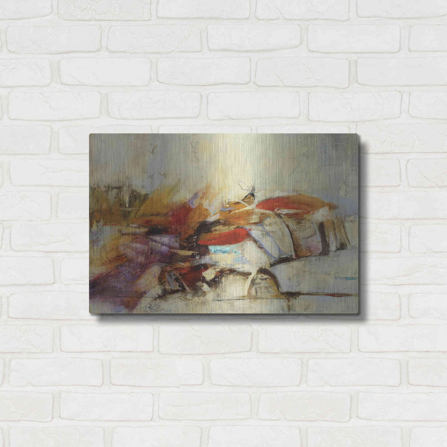 Luxe Metal Art 'Feteen I' by Gabriela Villarreal, Metal Wall Art,24x16