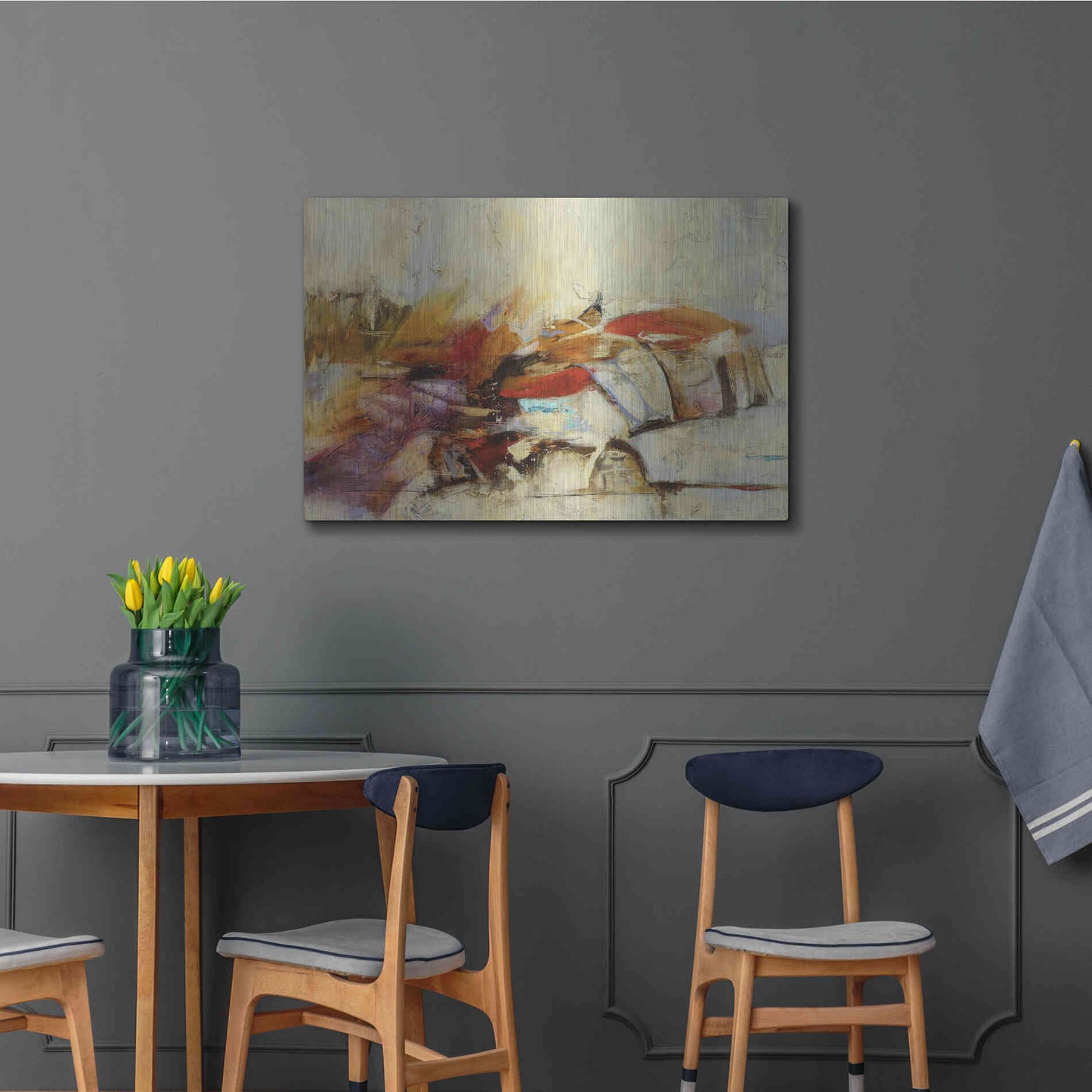 Luxe Metal Art 'Feteen I' by Gabriela Villarreal, Metal Wall Art,36x24