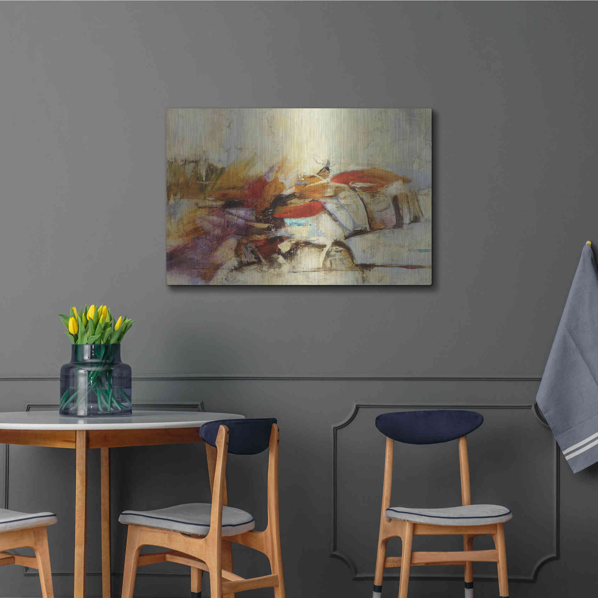 Luxe Metal Art 'Feteen I' by Gabriela Villarreal, Metal Wall Art,36x24