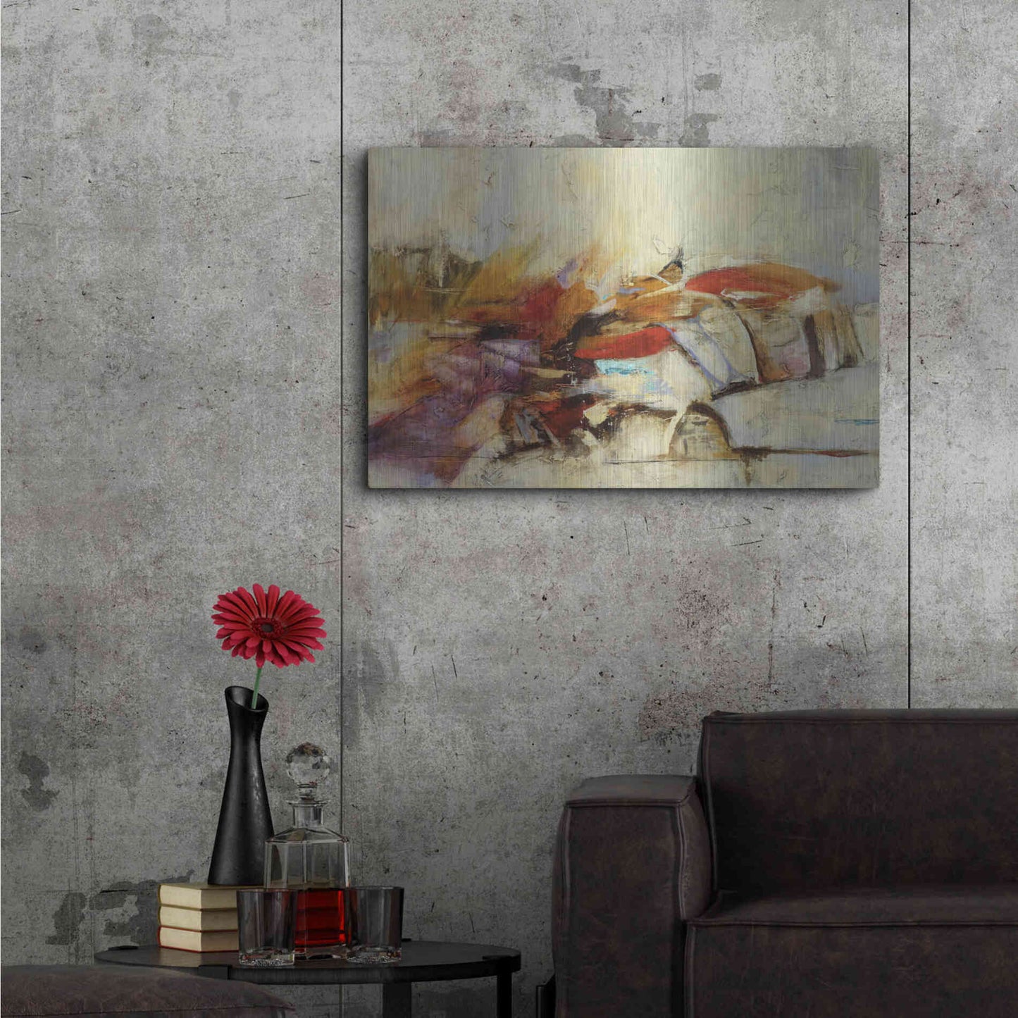 Luxe Metal Art 'Feteen I' by Gabriela Villarreal, Metal Wall Art,36x24