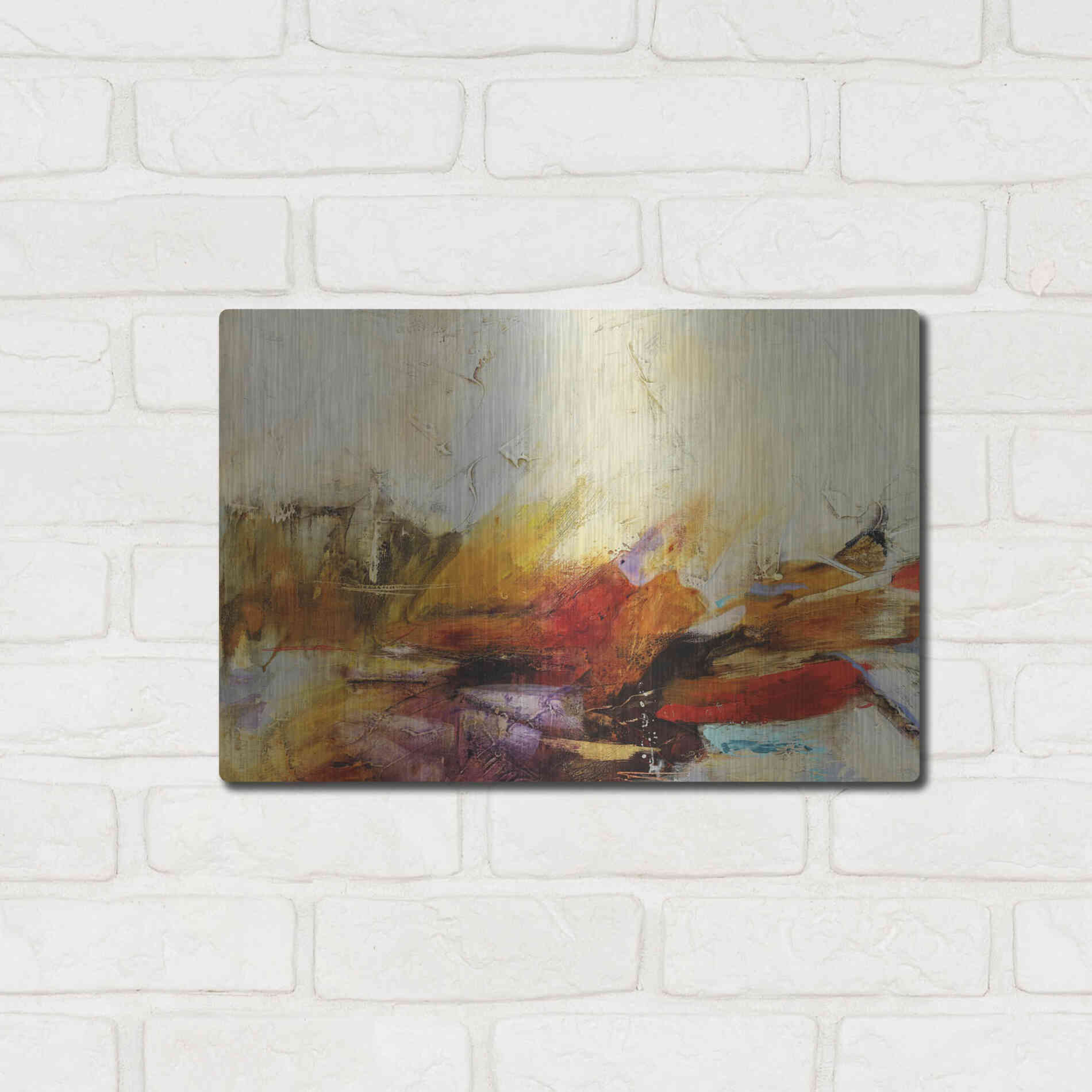 Luxe Metal Art 'Feteen II' by Gabriela Villarreal, Metal Wall Art,16x12