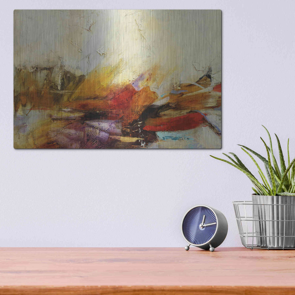 Luxe Metal Art 'Feteen II' by Gabriela Villarreal, Metal Wall Art,16x12