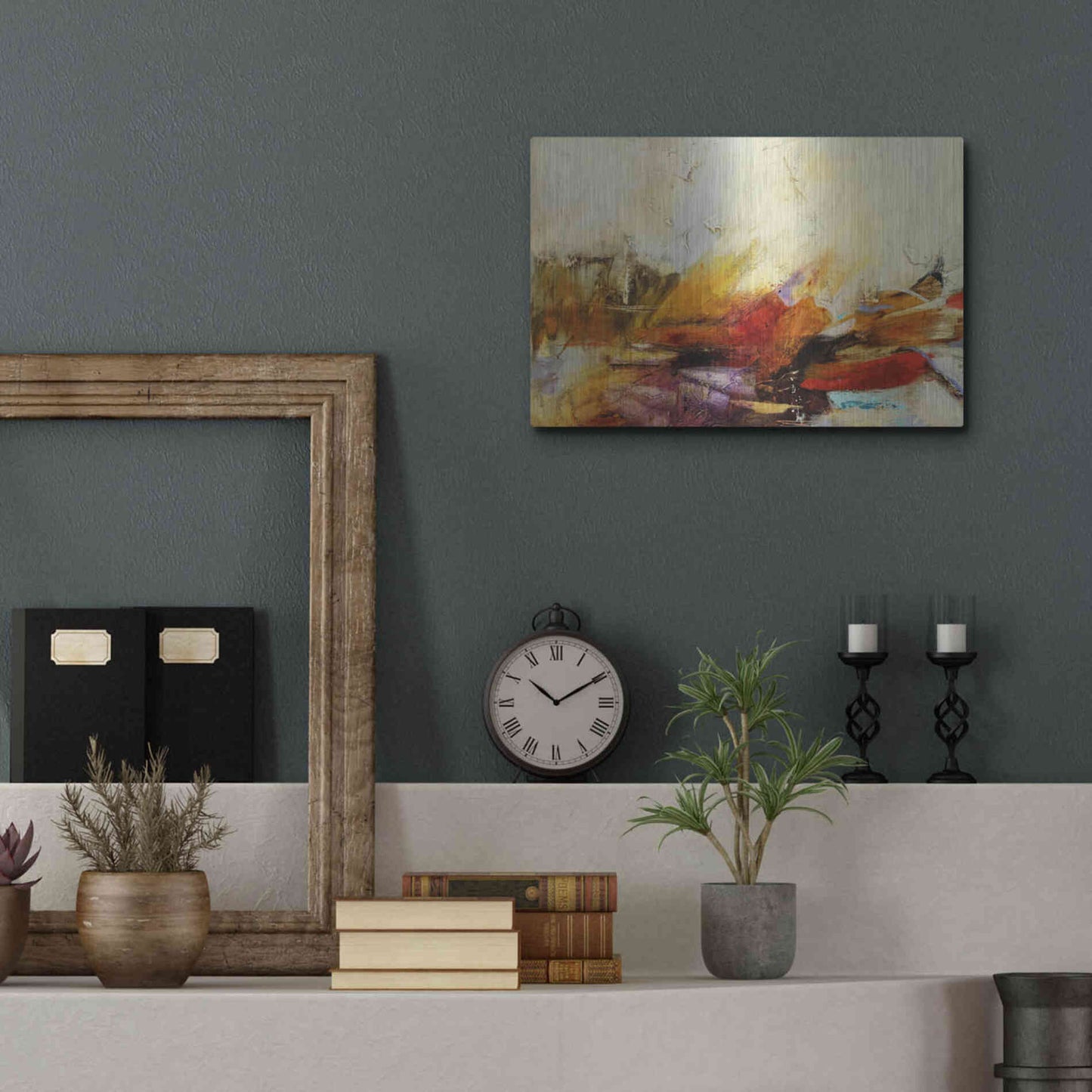 Luxe Metal Art 'Feteen II' by Gabriela Villarreal, Metal Wall Art,16x12