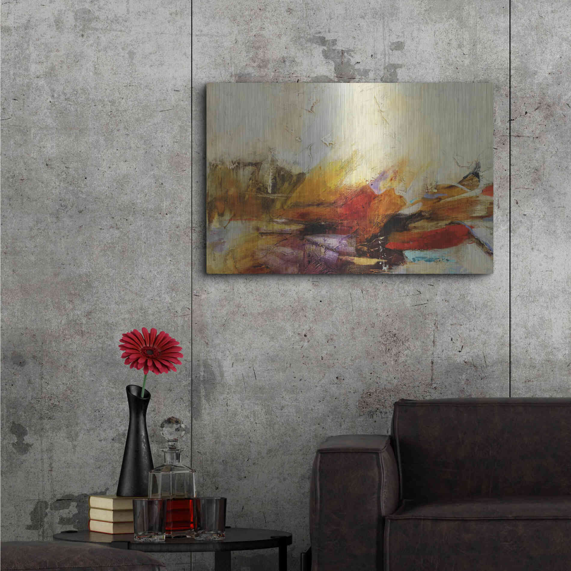 Luxe Metal Art 'Feteen II' by Gabriela Villarreal, Metal Wall Art,36x24