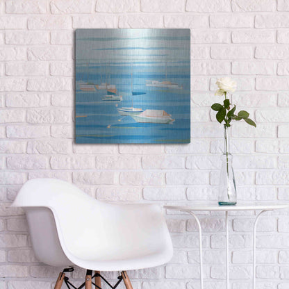 Luxe Metal Art 'Summer Regatta I' by Emma Scarvey, Metal Wall Art,24x24