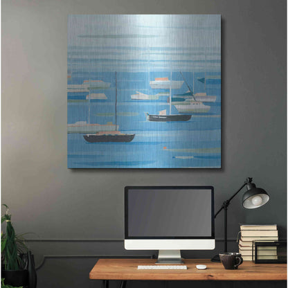 Luxe Metal Art 'Summer Regatta II' by Emma Scarvey, Metal Wall Art,36x36