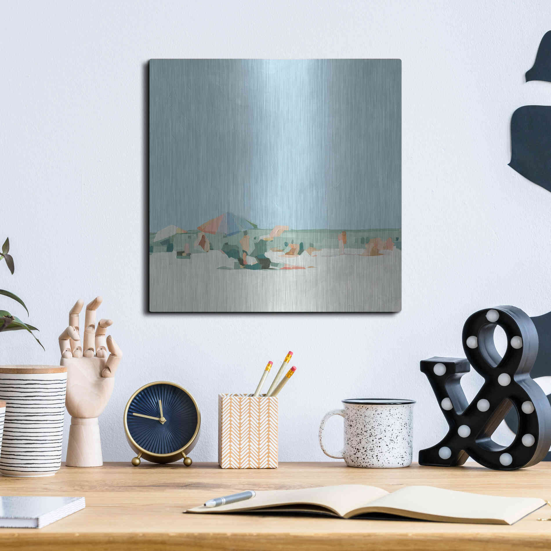 Luxe Metal Art 'Summer Palette I' by Emma Scarvey, Metal Wall Art,12x12