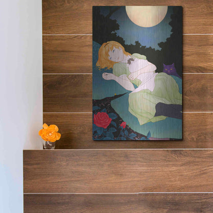 Luxe Metal Art 'Moonlight' by Sai Tamiya, Metal Wall Art,12x16